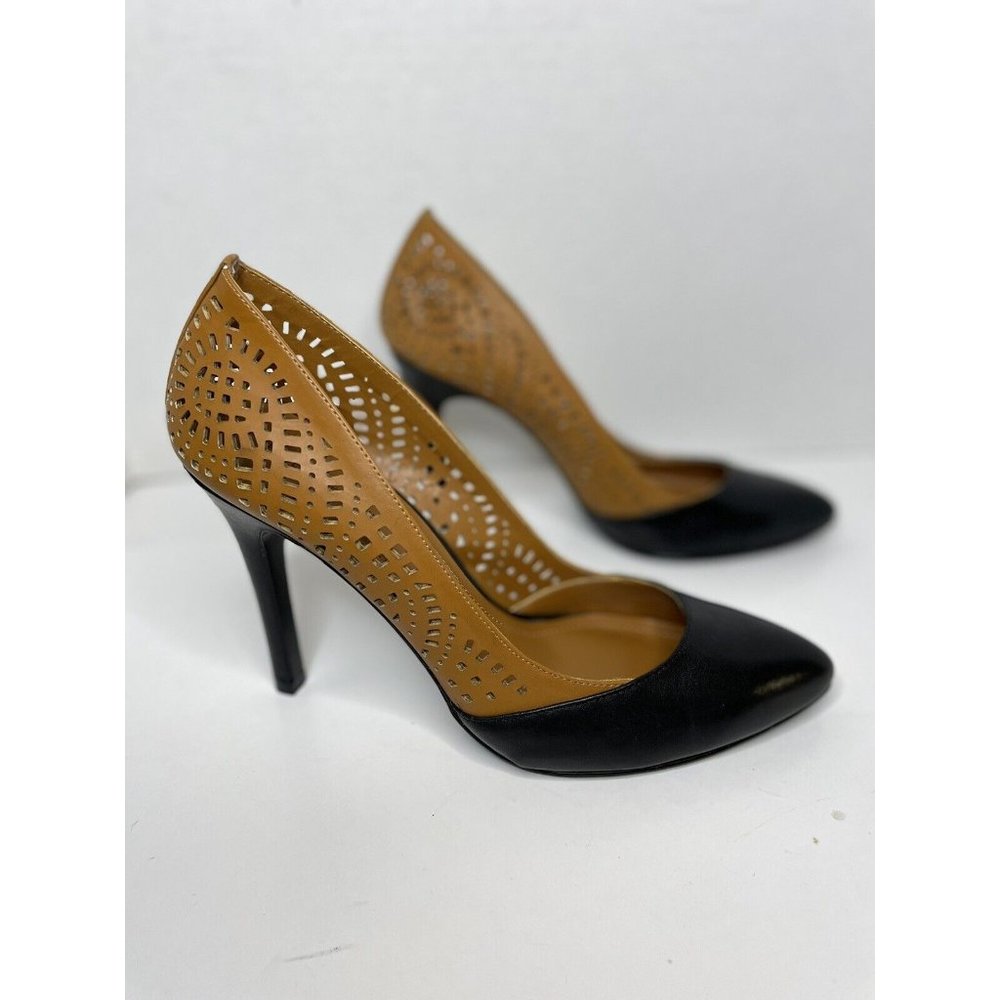 NEW BCBGeneration Tan Leather Cut-out Heels, Women's 9.5 - Picture 1 of 11